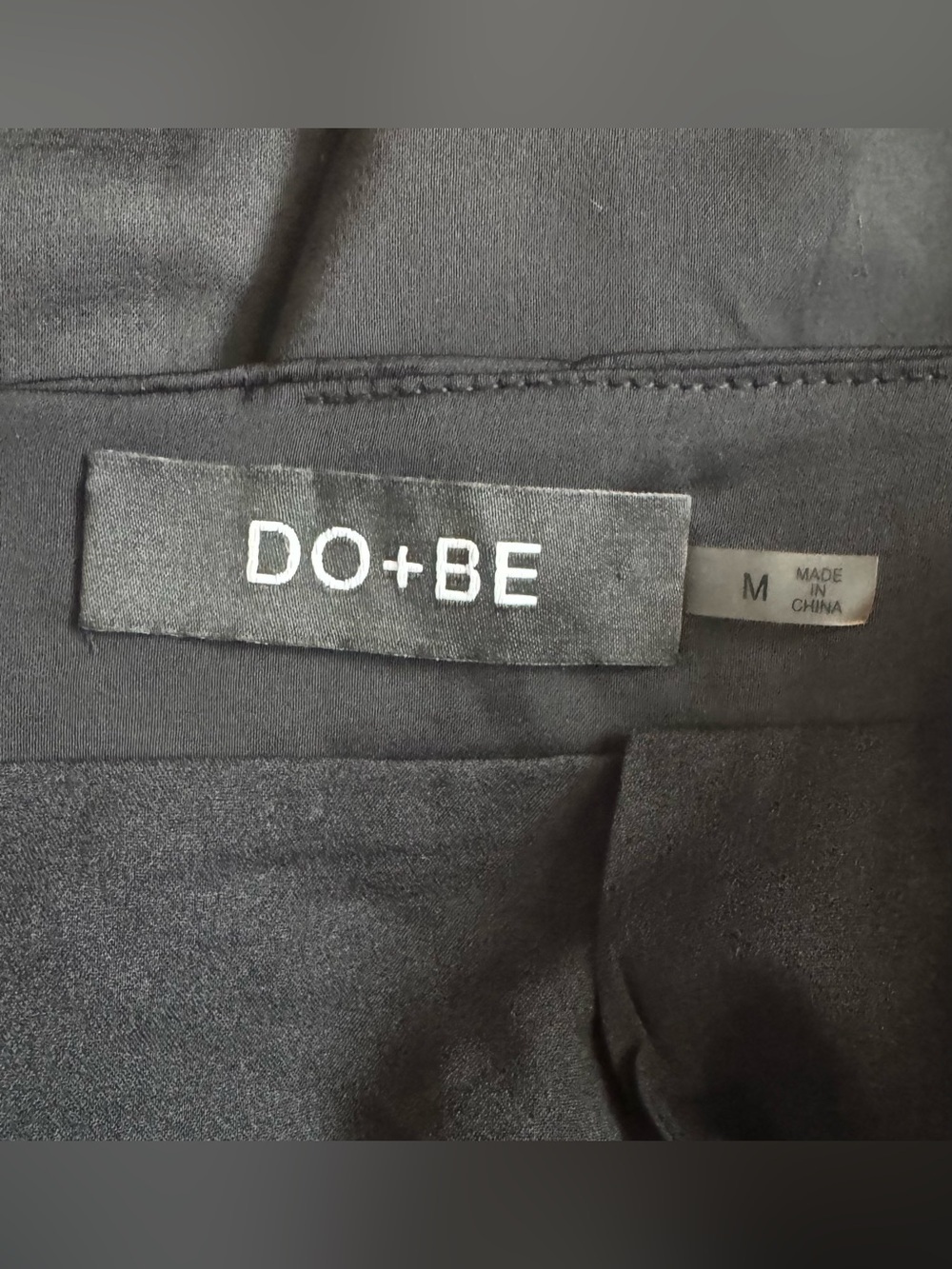 DO+BE Black Satin Side Knot Asymmetrical Flap Skort - Picture 7 of 7